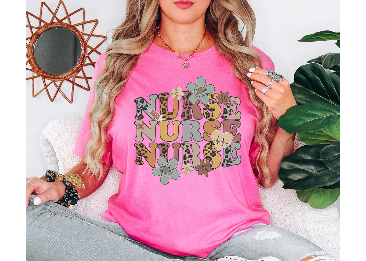 Leopard Neutral Nurse Custom Tshirt
