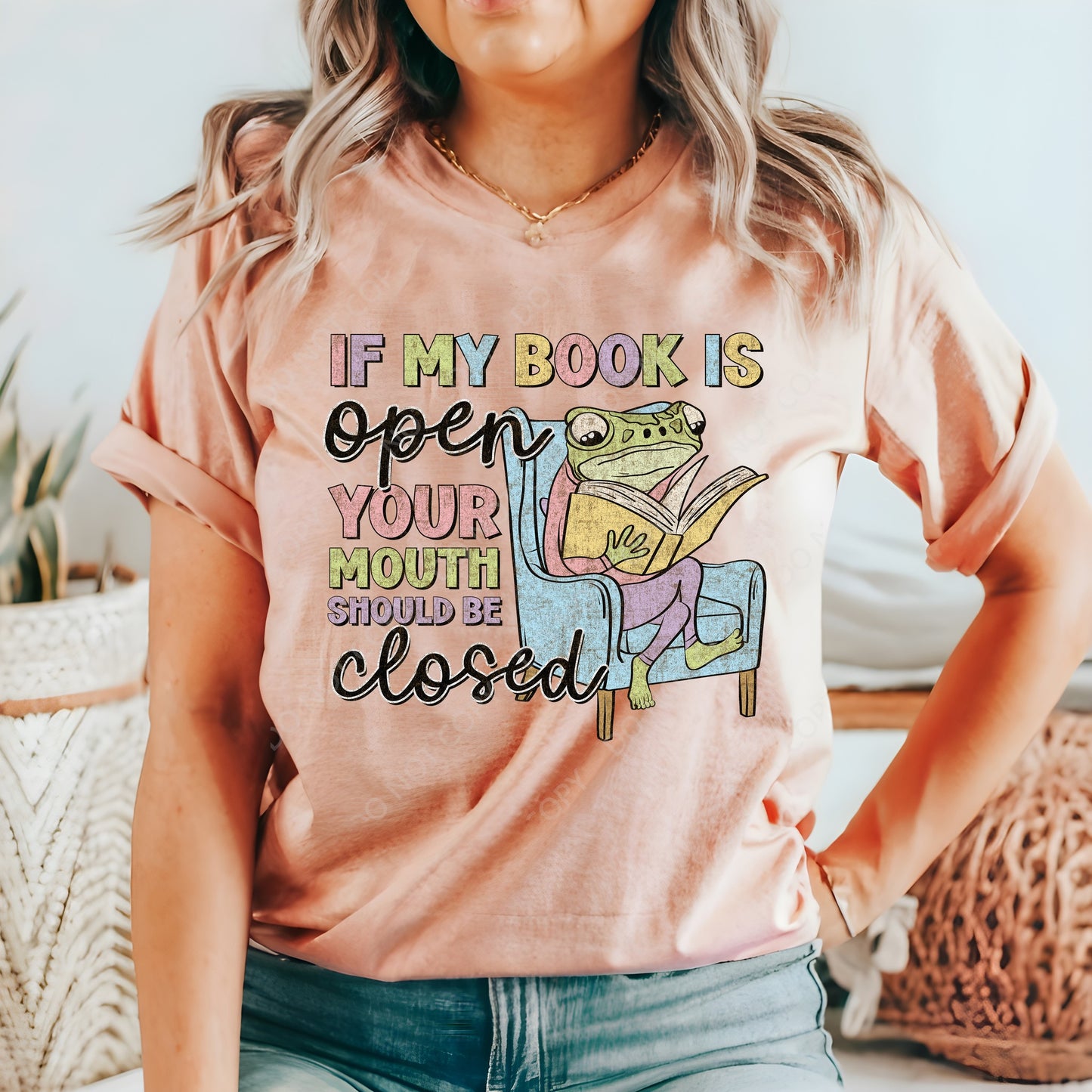 Book Open Close Your Mouth Froggy Custom Tshirt
