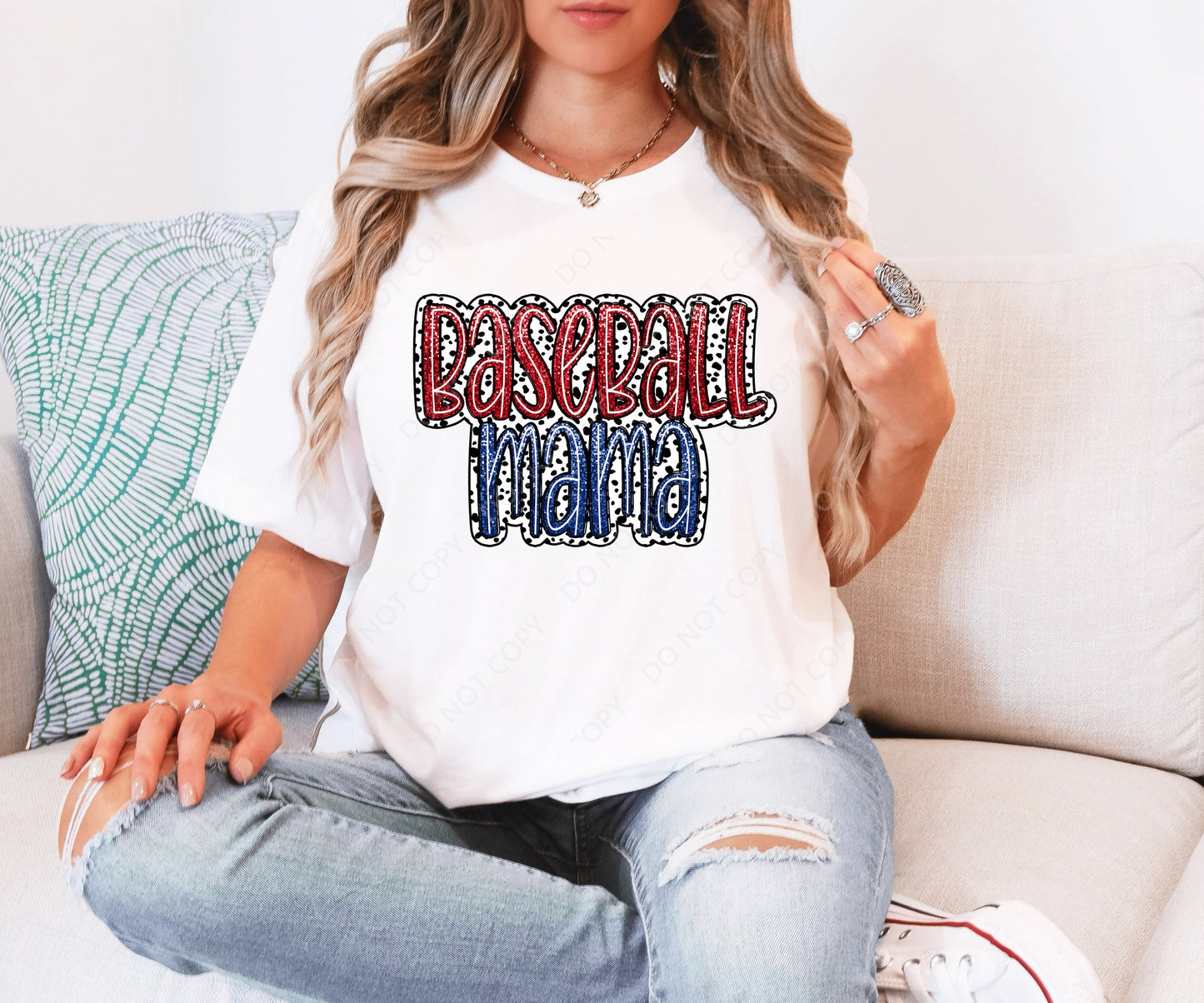Baseball Mama Custom Tshirt