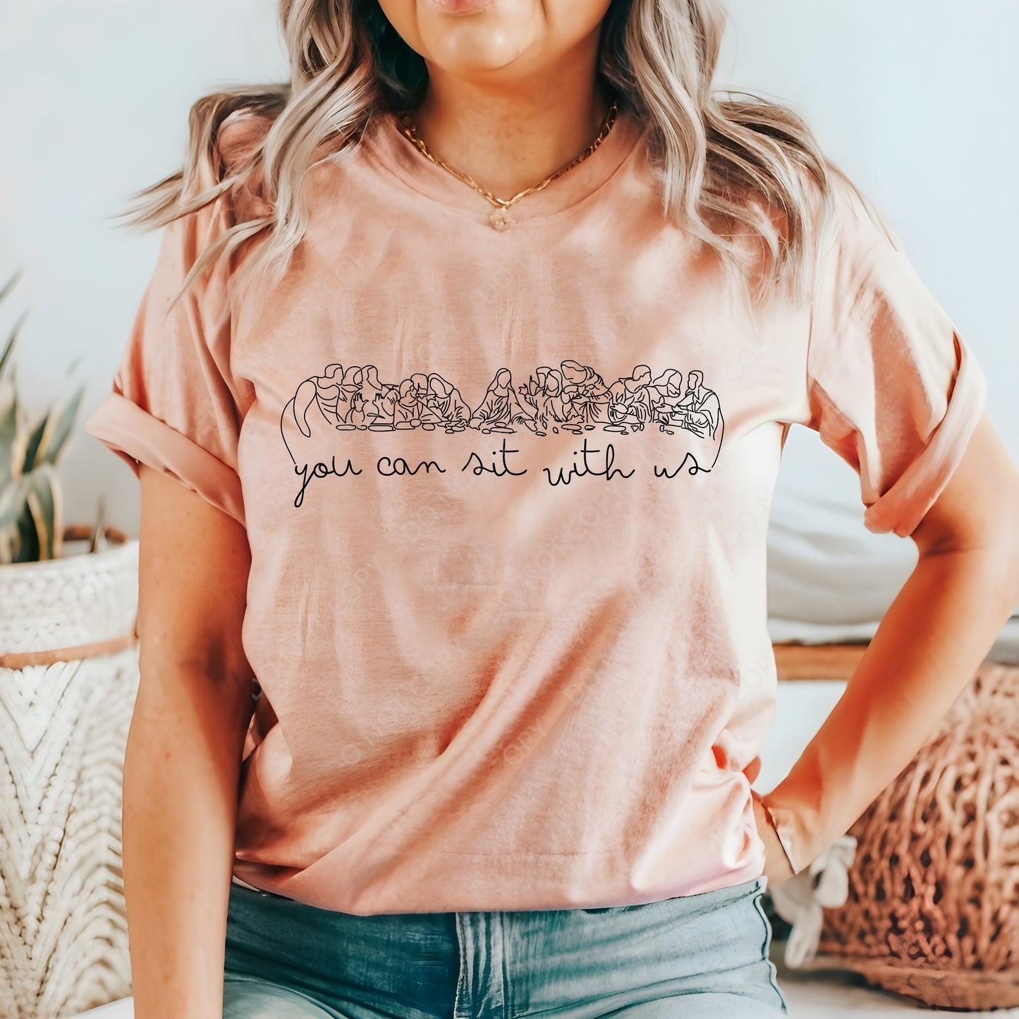 You Can Sit With Us Last Supper Custom Tshirt