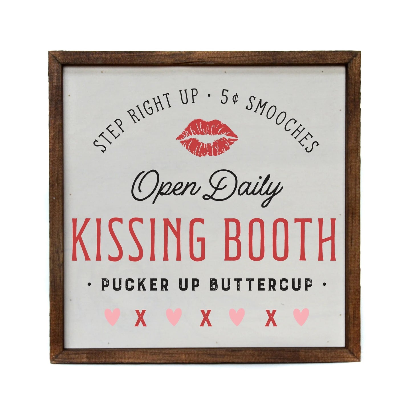 "KISSING BOOTH" 10x10 WOODEN SIGN