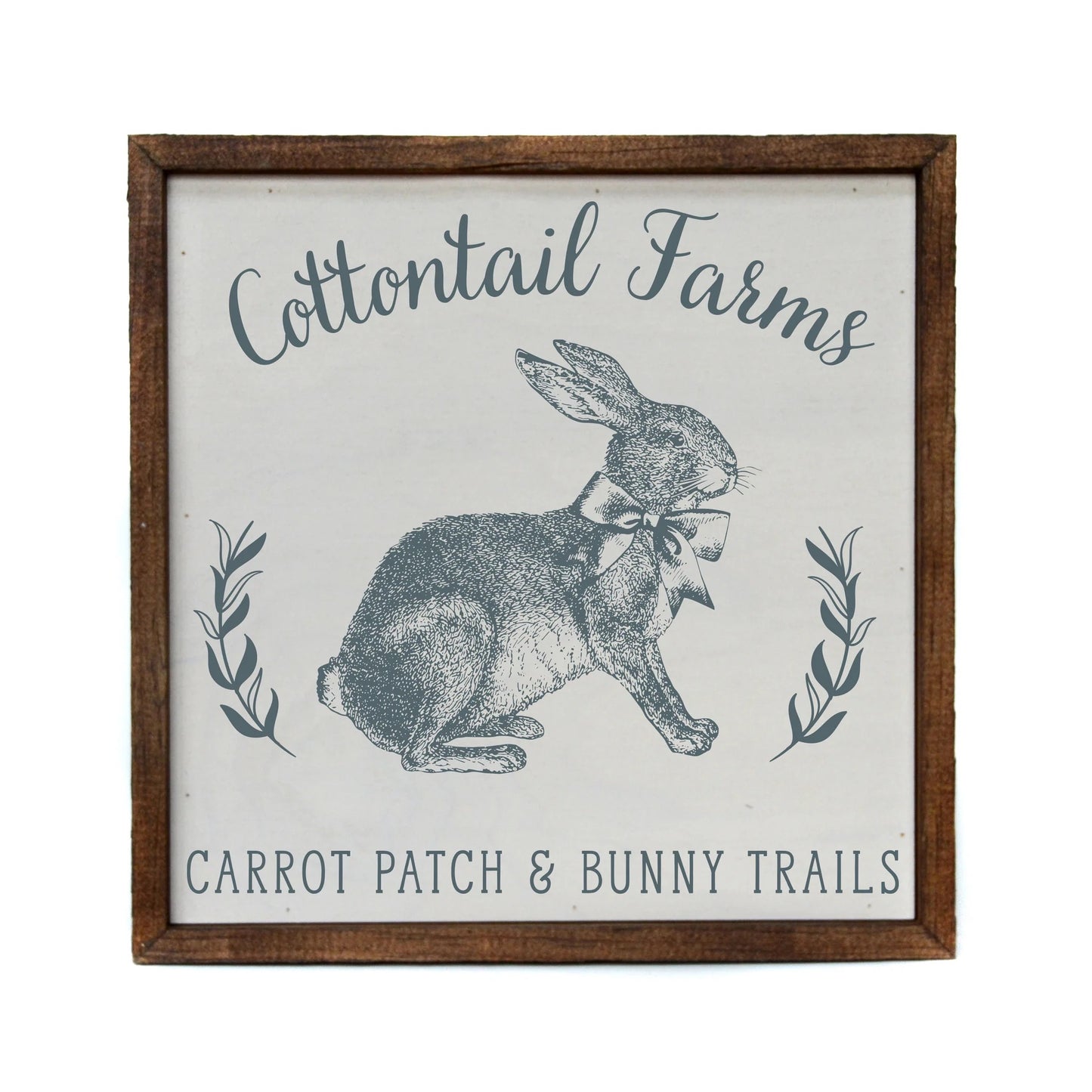 "COTTONTAIL FARMS" 10x10 WOODEN SIGN