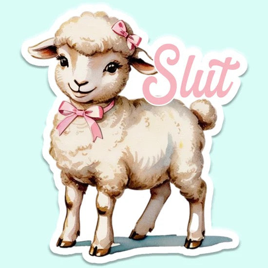 Vintage Slut Lamb Sticker Decal