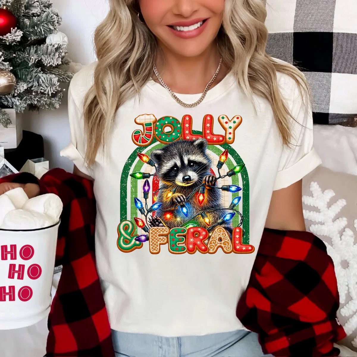 Jolly and Feral Raccoon Custom T-shirt