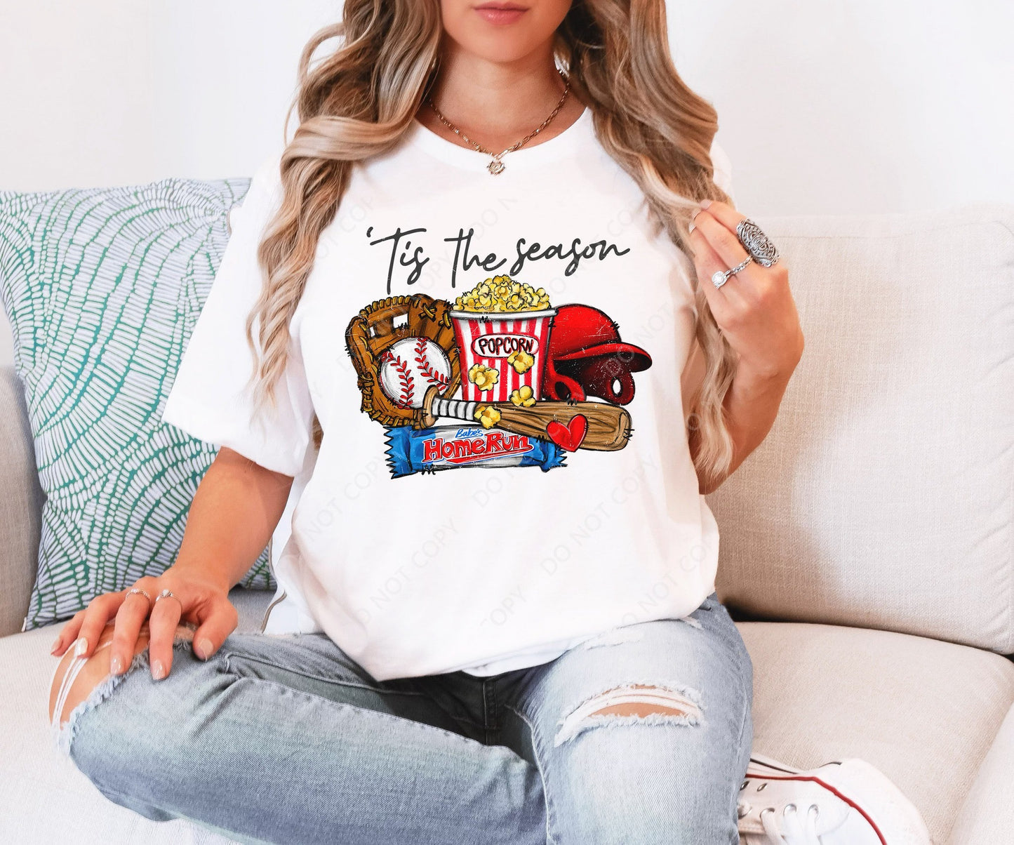 Tis The Season Baseball Custom Tshirt