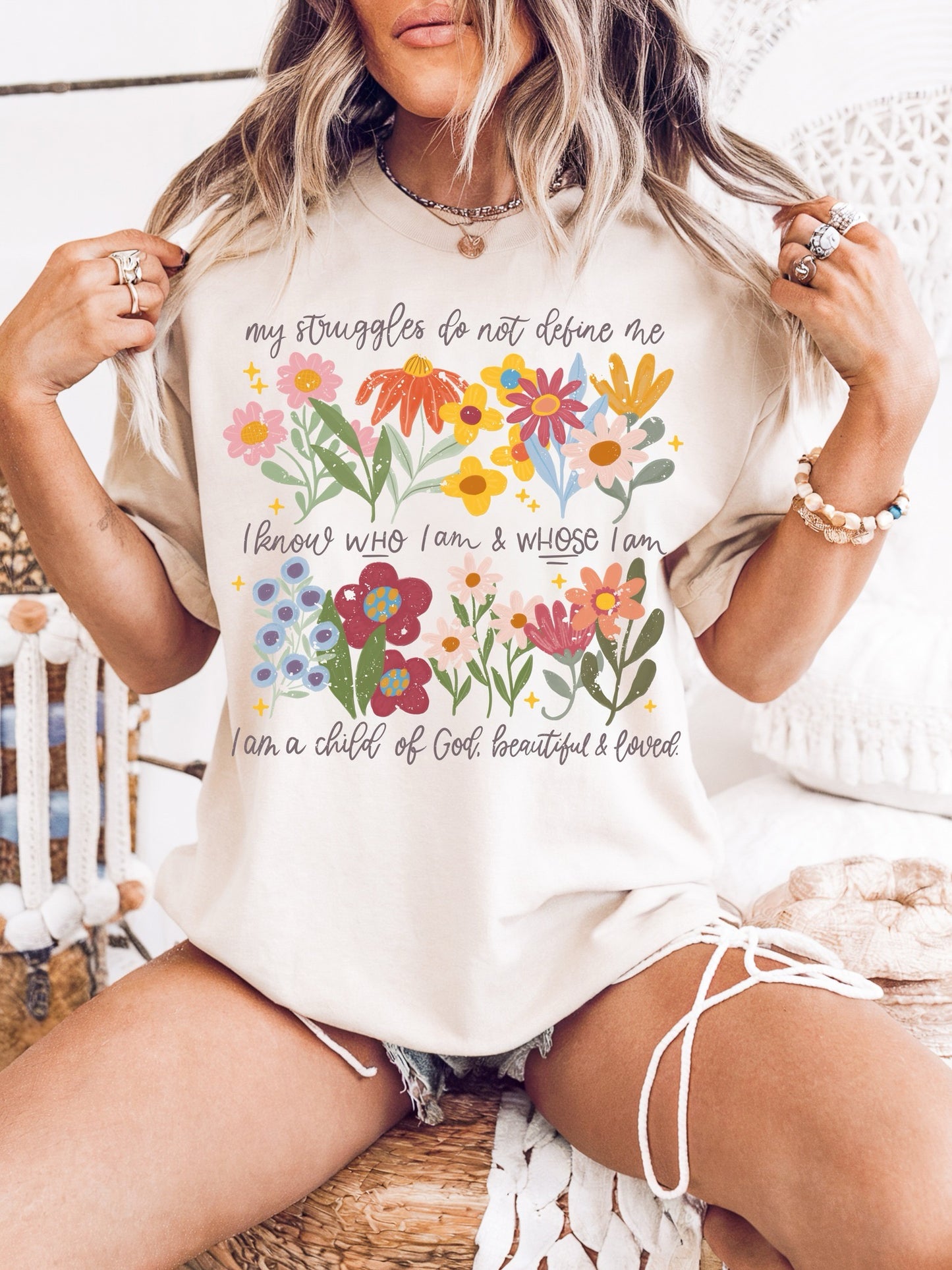 Floral Child of God Custom T-shirt