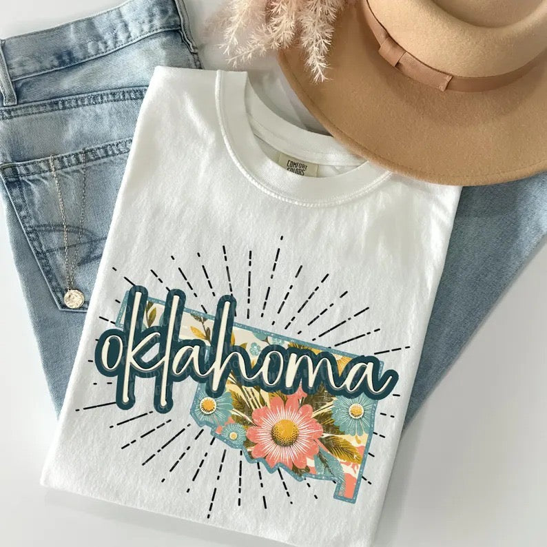 Oklahoma Floral Custom T-shirt
