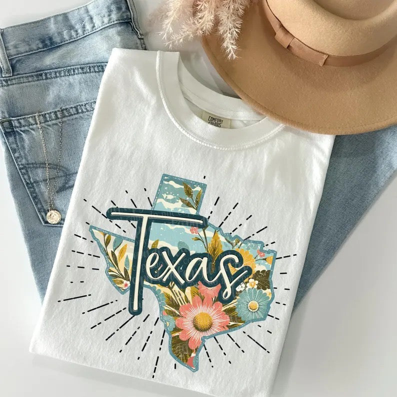 Texas Floral Custom T-shirt