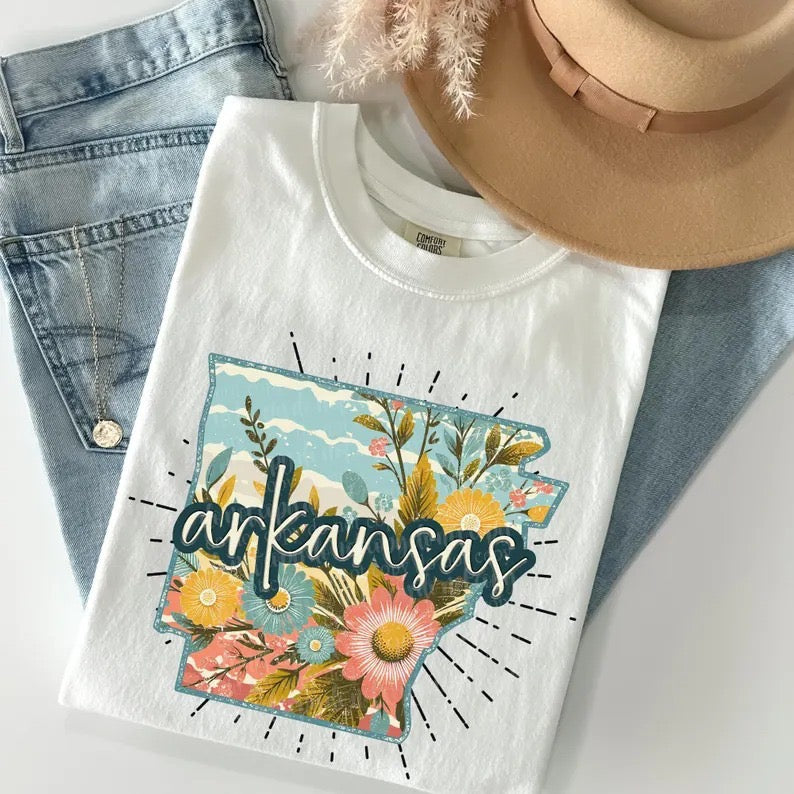 Arkansas Floral Custom T-shirt