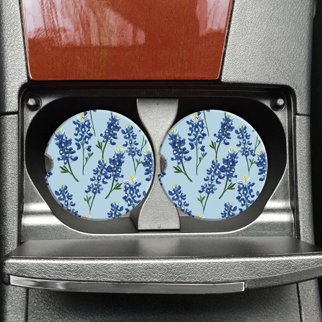 Bluebonnets Sandstone Car Coaster