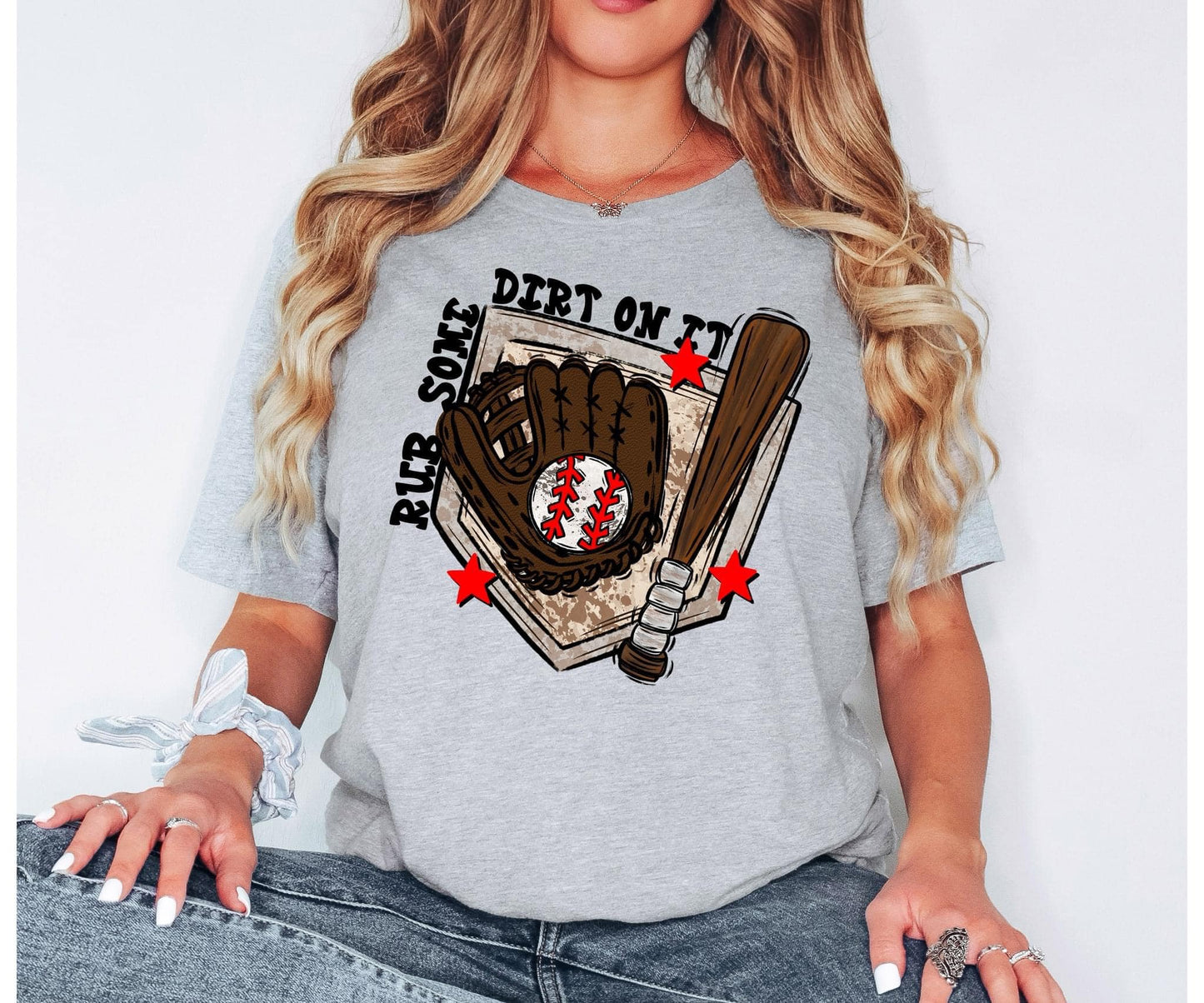 Rub Some Dirt On It Baseball Custom Tshirt