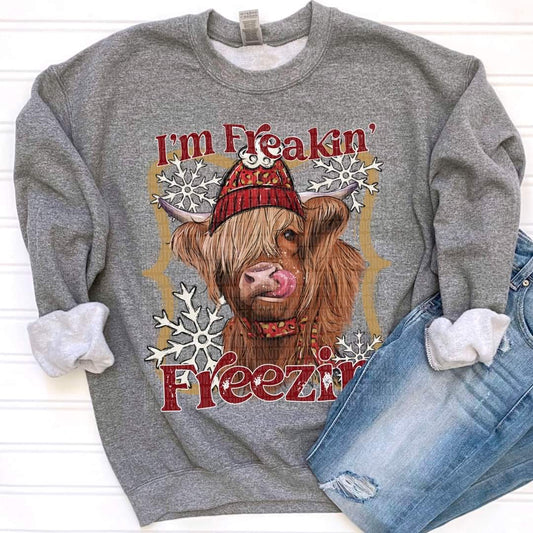 I'm Freaking Freezin' with Cow Custom T-shirt