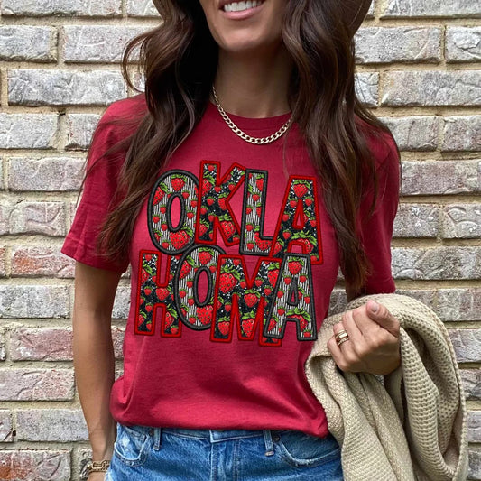 Oklahoma strawberry states Custom T-shirt