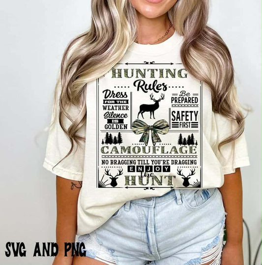 Hunting Rules Custom T-shirt