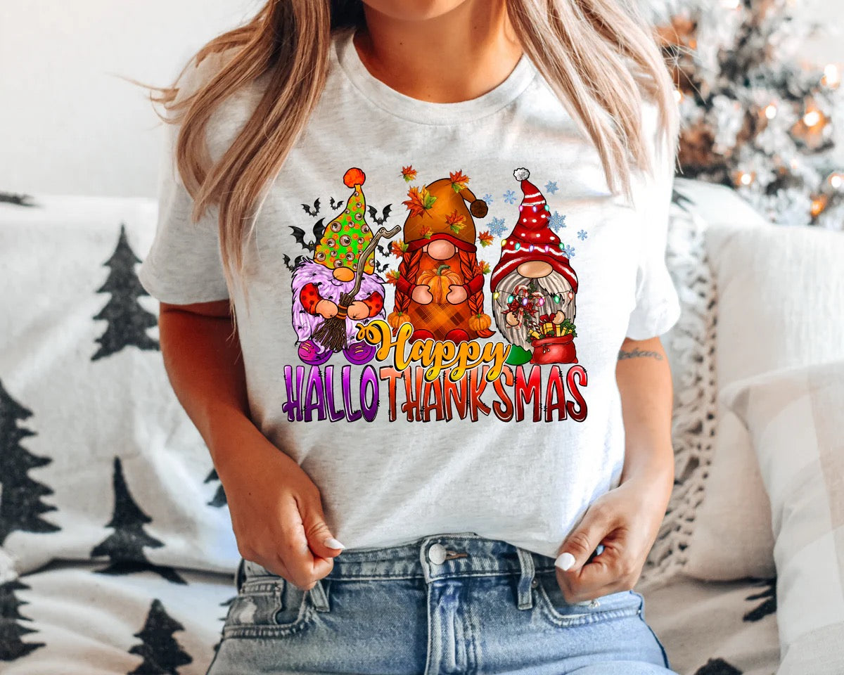 Happy HalloThankMas Custom T-shirt