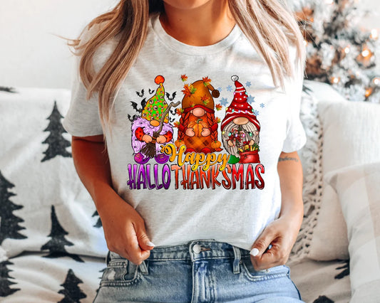 Happy HalloThankMas Custom T-shirt