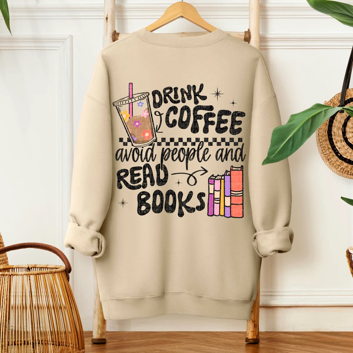 Drink Coffee Avoid People And Read Books Custom T-shirt